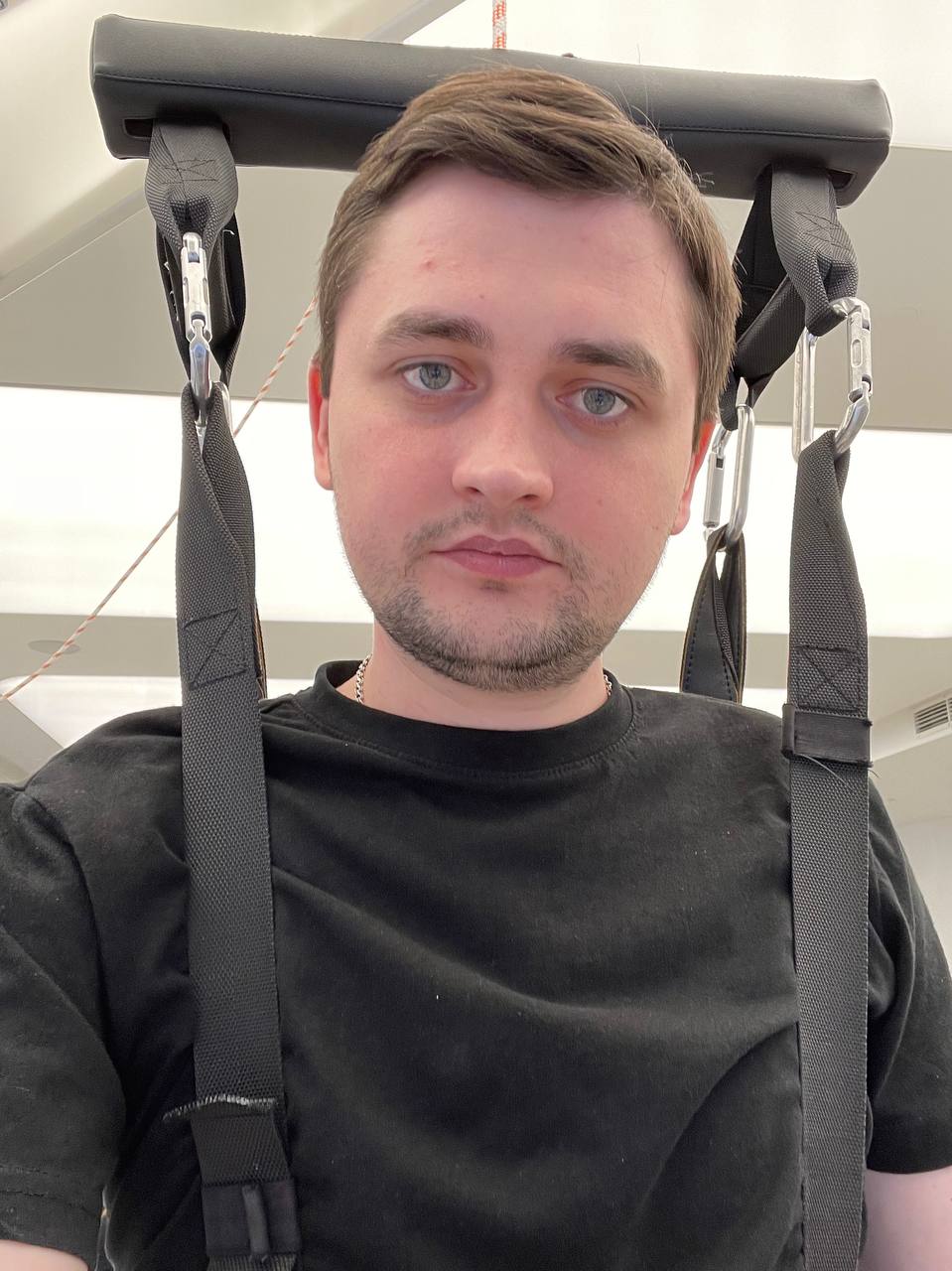 Igor on rehabilitation equipment with suspension system